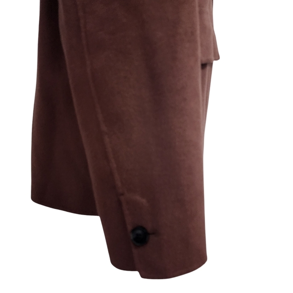 COS Large Pocket Button Up Utility Wool Jacket in Burgundy - Picture 9 of 13